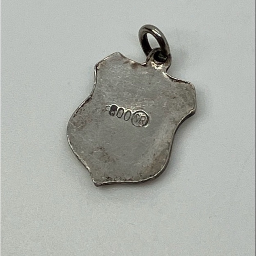 VTG 800 Silver & Enamel Andermatt Travel Sheild Souvenir Charm Bracelet Charm - Picture 2 of 3